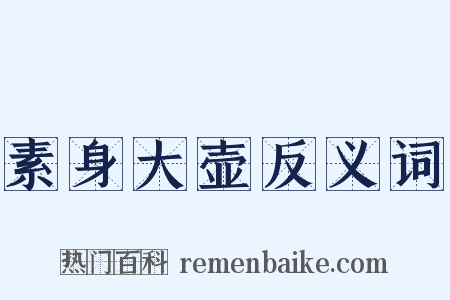 素身大壶反义词是什么意思的图片